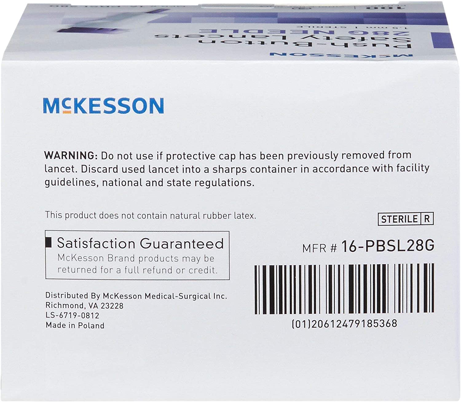 Mckesson Push Button Safety Lancets - 100 Count-2