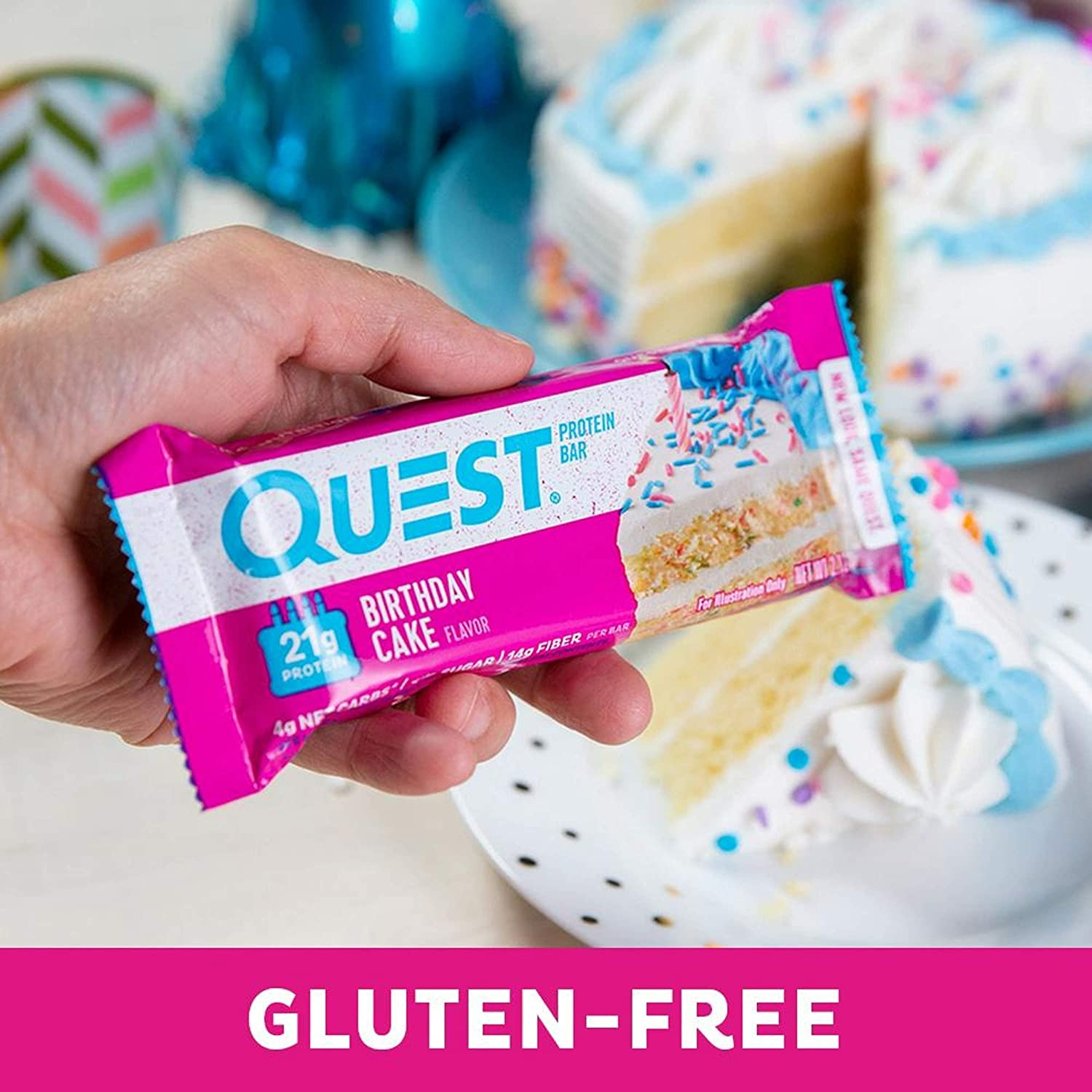 Quest Nutrition Birthday Cake Protein Bars  - 12 Adet-1