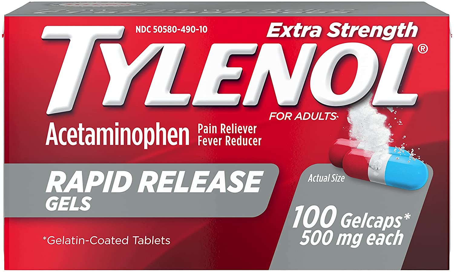 Tylenol Extra Strength Acetaminophen - 100 Tablet-3