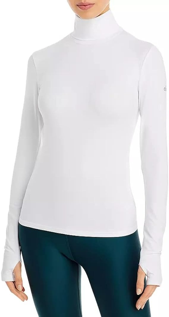 Alo Yoga Women's Alosoft Refine Turtleneck T-Shirt-0