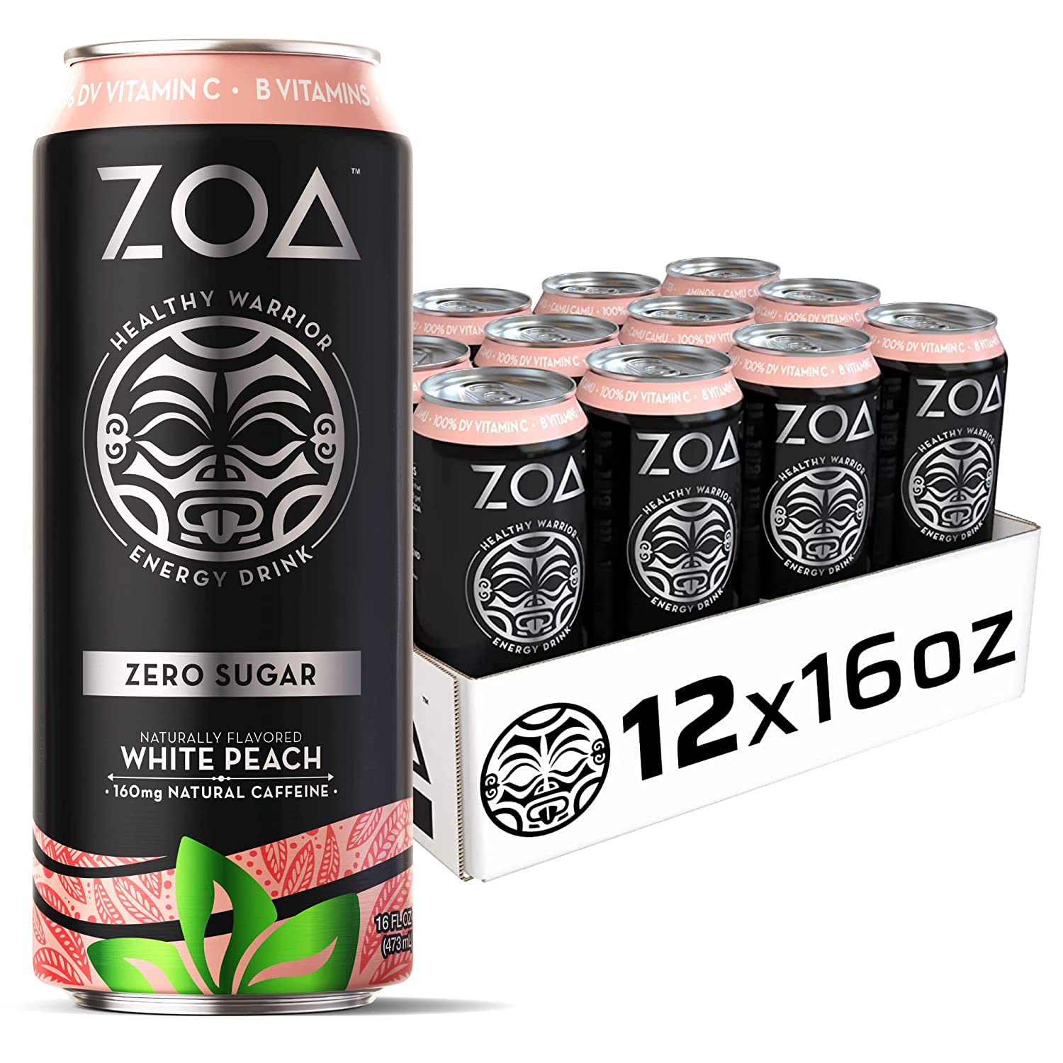 Zoa  Zero Sugar White Peach - 12 Pack-4