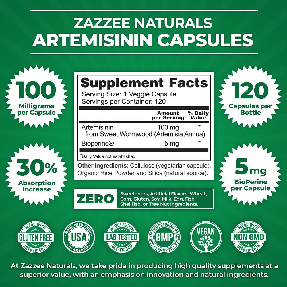 Zazzee Naturals Artemisinin - 120 Tablet-2