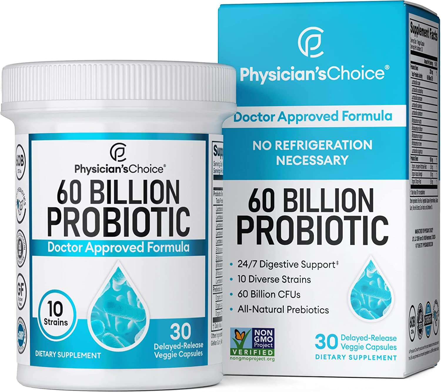 Physician's Choice Probiotics 60 Billion CFU - 10 Diverse Strains