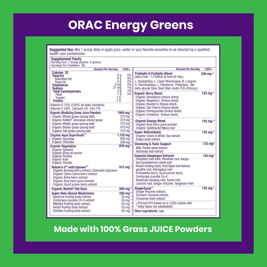 Paradise Herbs Orac Energy Greens - 60 Servings-2