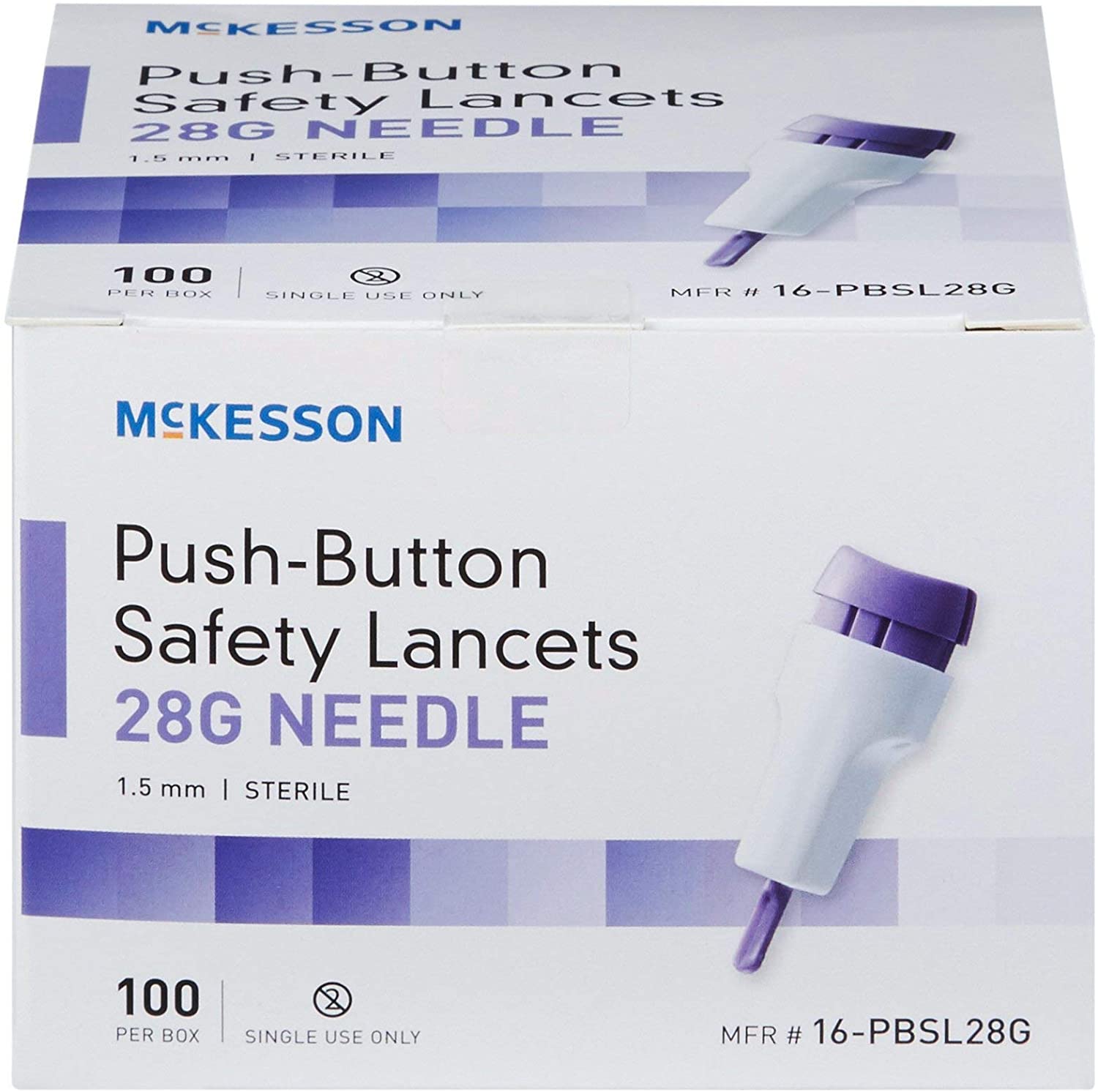 Mckesson Push Button Safety Lancets - 100 Count-3
