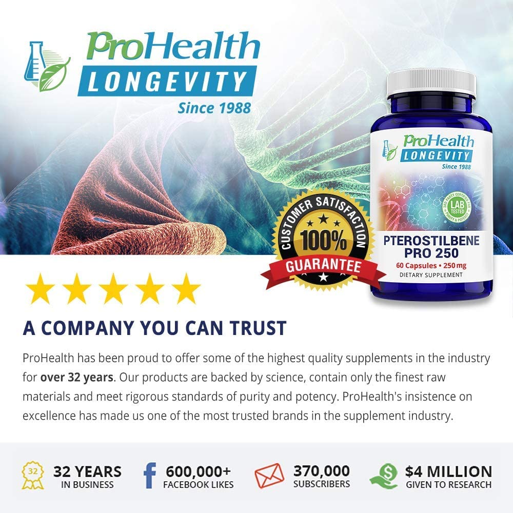 ProHealth Longevity Pterostilbene Pro 250 - 60 Tablet-2