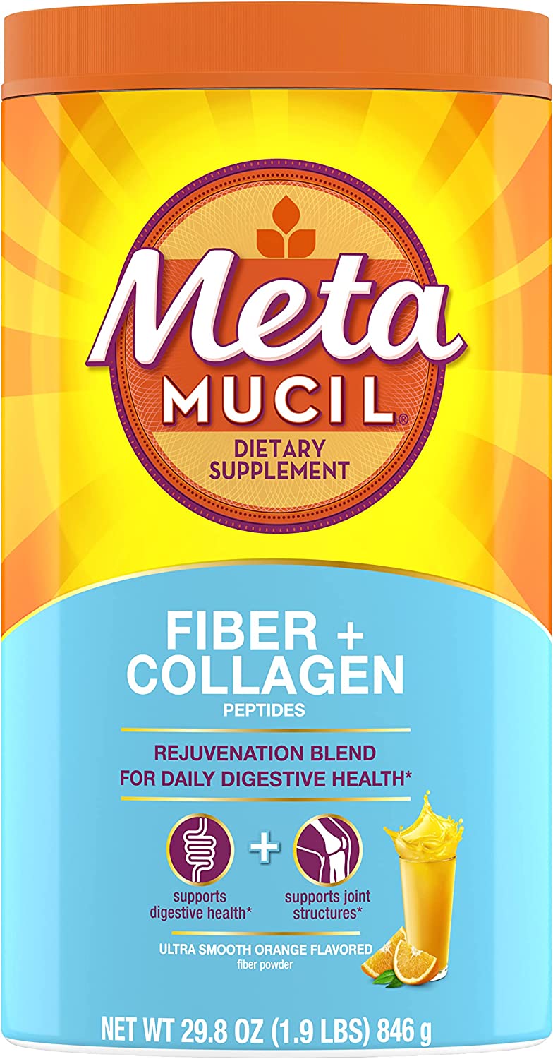 Meta Mucil Fiber Collagen Powder - 90 Doses-1