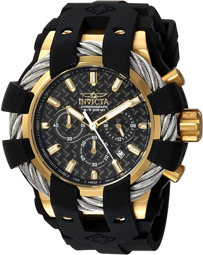 Invicta Men's Bolt Stainless Steel Quartz Watch with Silicone Strap-2