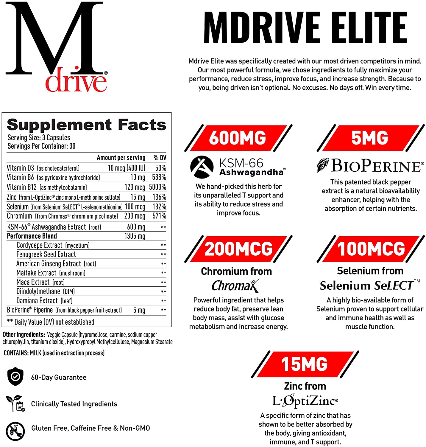 Mdrive Store Mdrive Elite Testosterone Booster for Men - 90 Tablet-4