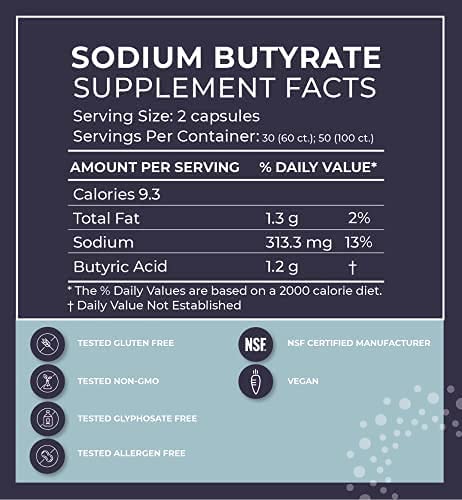 BodyBio Sodium Butyrate - 60 Tablet-1