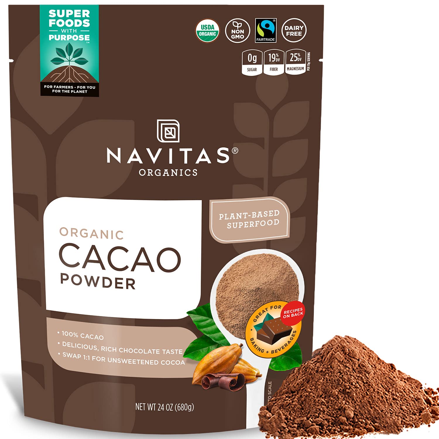 Navitas Organics Cacao Powder - 680 g-1