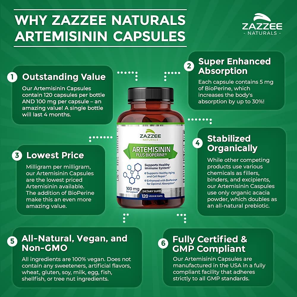Zazzee Naturals Artemisinin - 120 Tablet-1