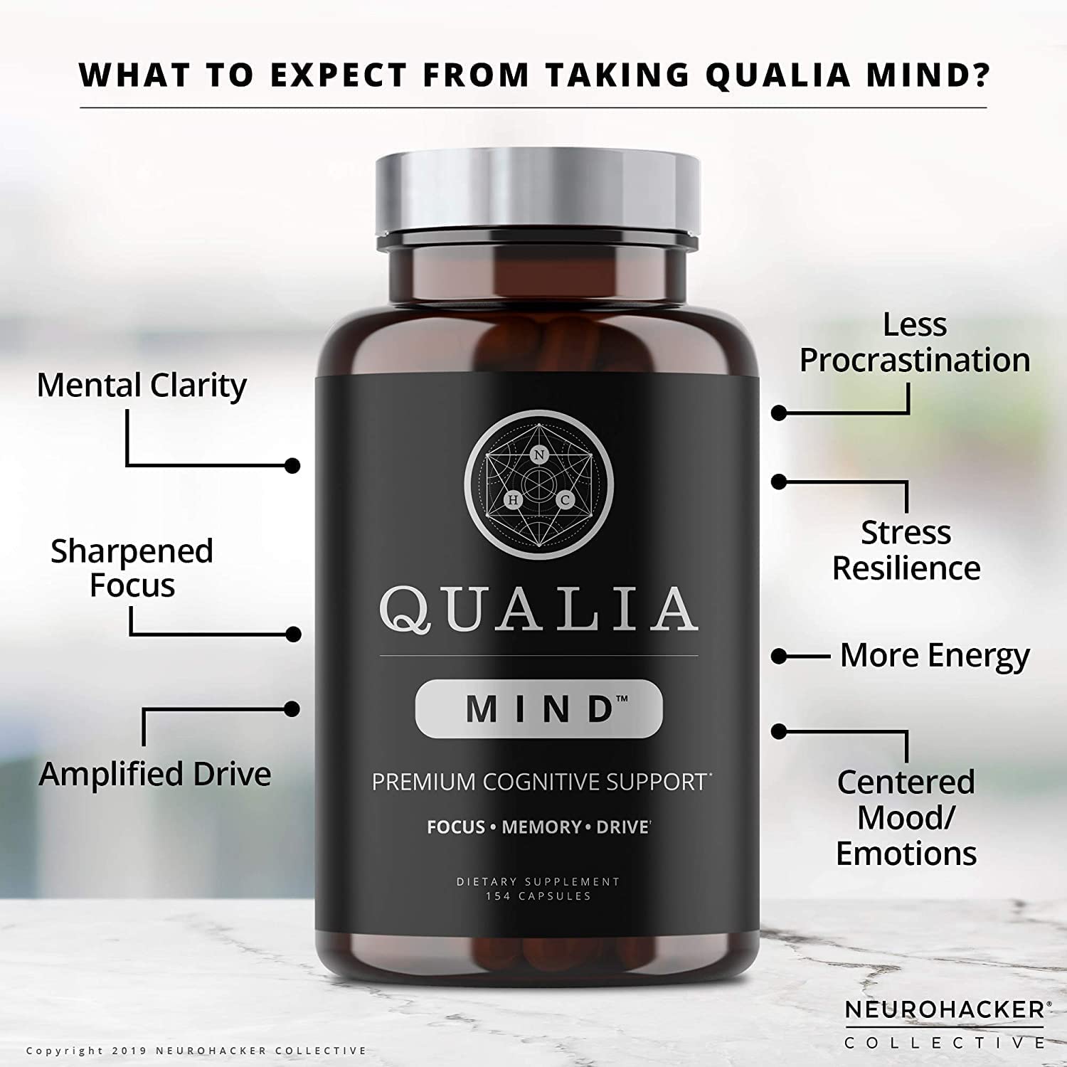 Qualia Mind Nootropic Caffeine Free - 154 Tablet