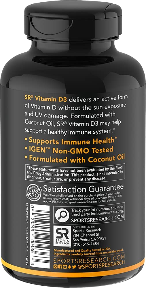 Sports Research Vitamin D3 Tablet - 360 Tablet-2