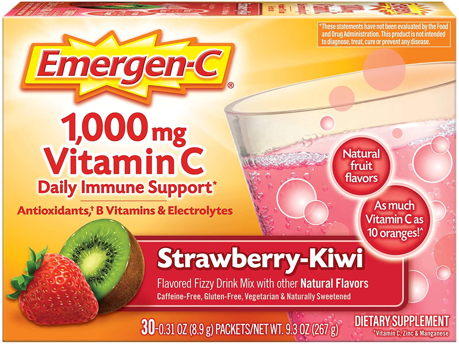 Emergen-C 1000mg Vitamin C Strawberry-Kiwi Powder - 30 Paket-2