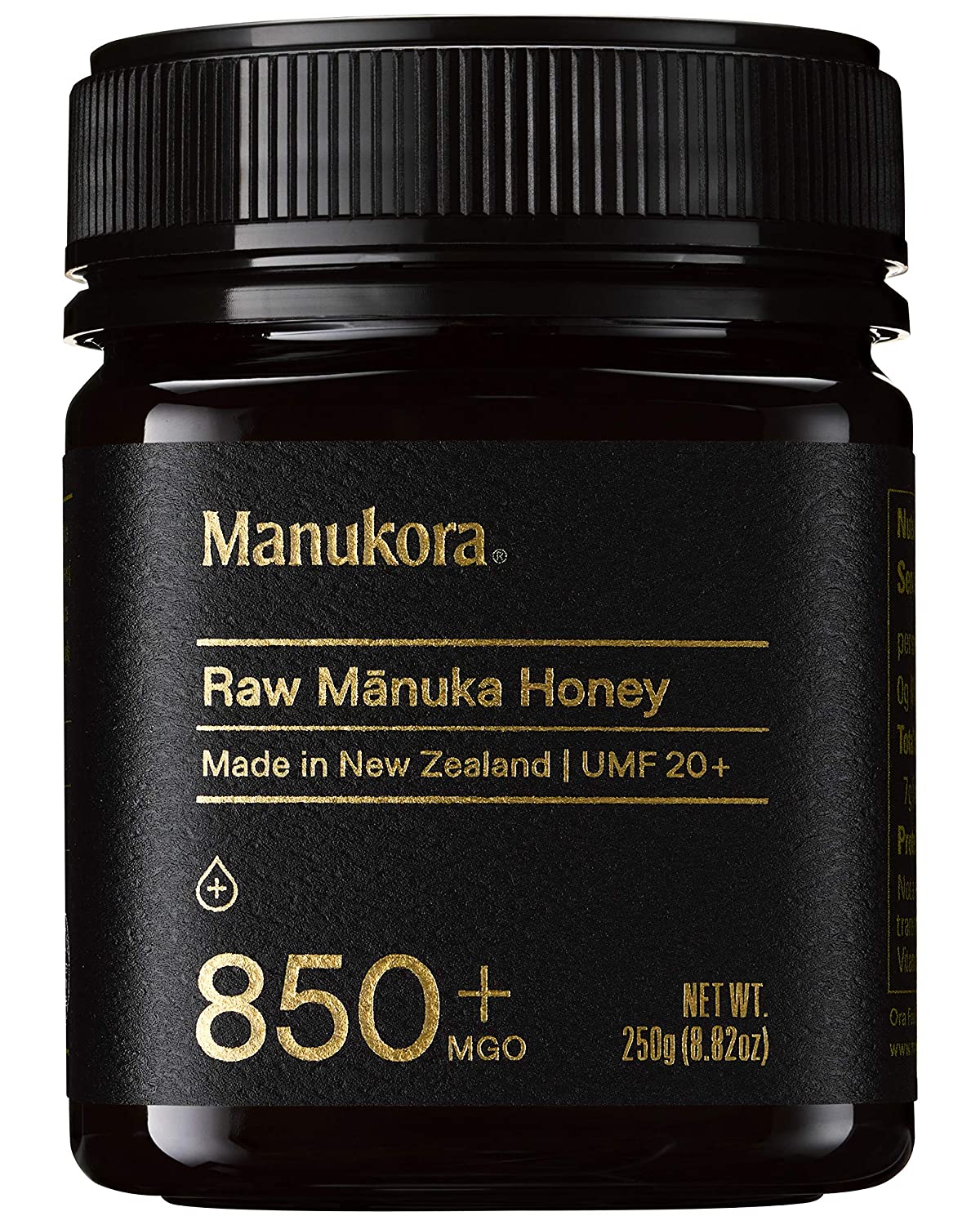 Manukora UMF 20+/MGO 850+ Raw Manuka Honey - 250g/8.8oz-0