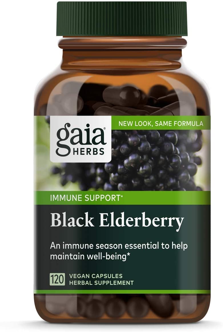 Gaia Herbs Black Elderberry - 120 Tablet-1