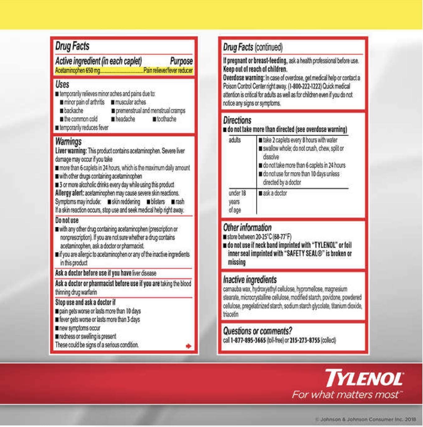 Tylenol Arthritis Pain Acetaminophen - 290 Tablet-3