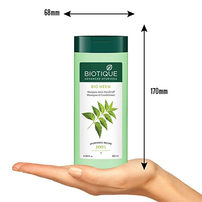 Biotique Bio Neem Margosa Anti Dandruff Shampoo and Conditioner - 180 ml-2
