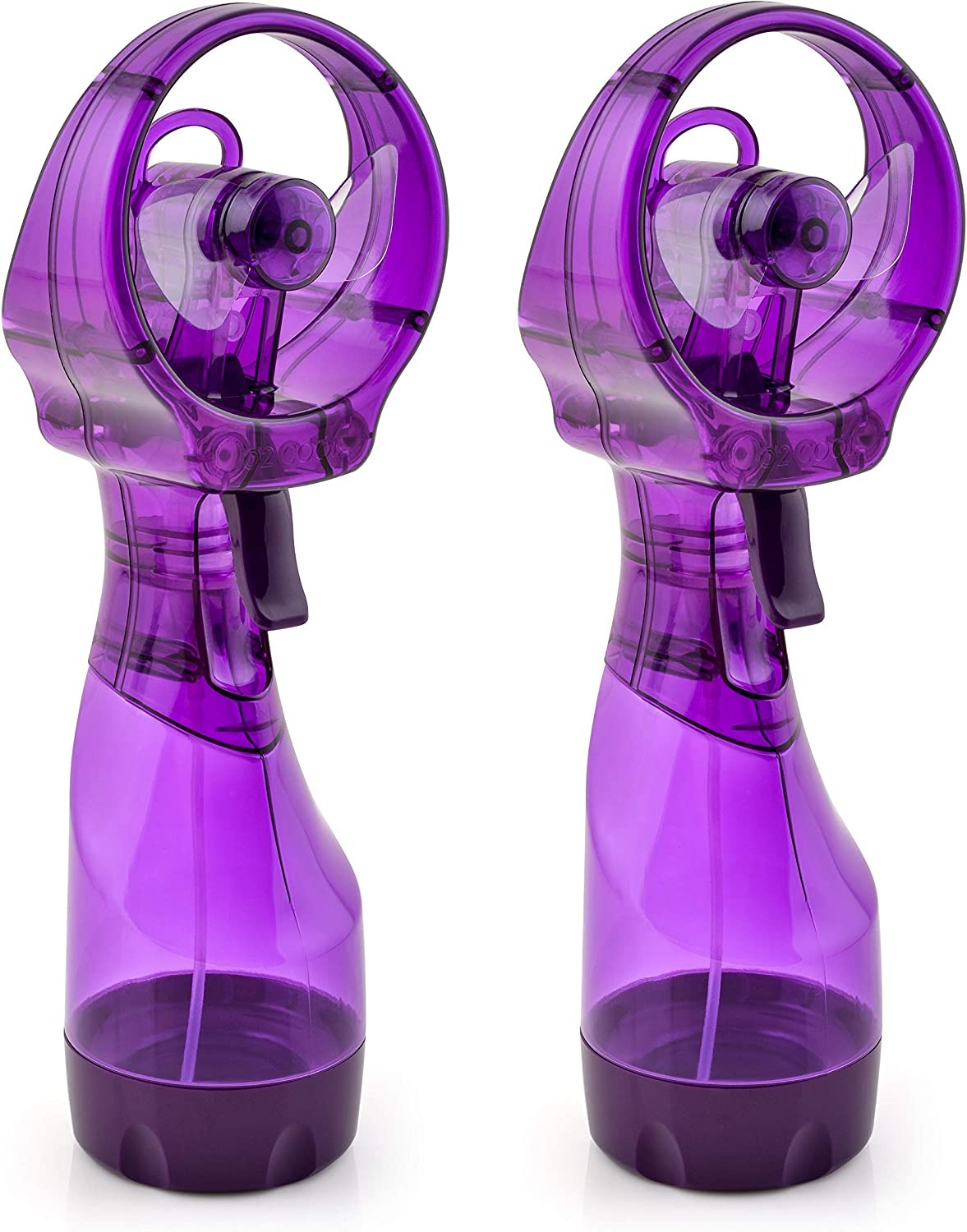 O2COOL Deluxe Handheld Battery Powered Water Misting Fan - 2 Adet - Purple