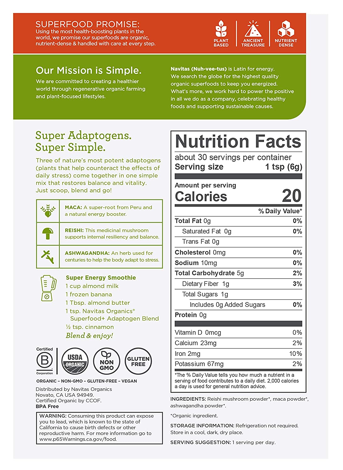 Navitas Organics Superfood - 180 g-2