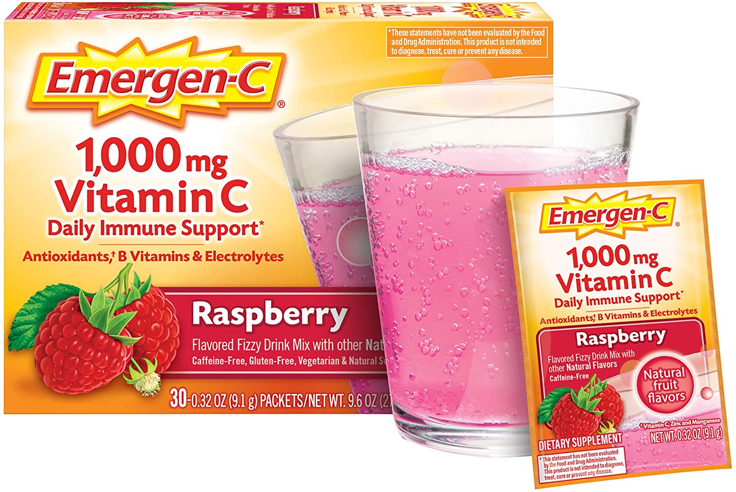 Emergen-C 1000mg Vitamin C Powder Raspberry - 30 Paket-2