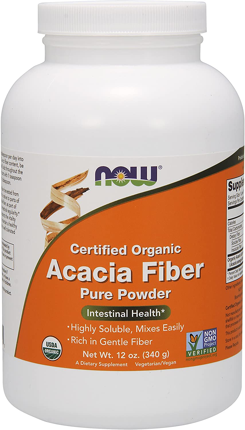 NOW Supplements Acacia Fiber Powder - 340gr
