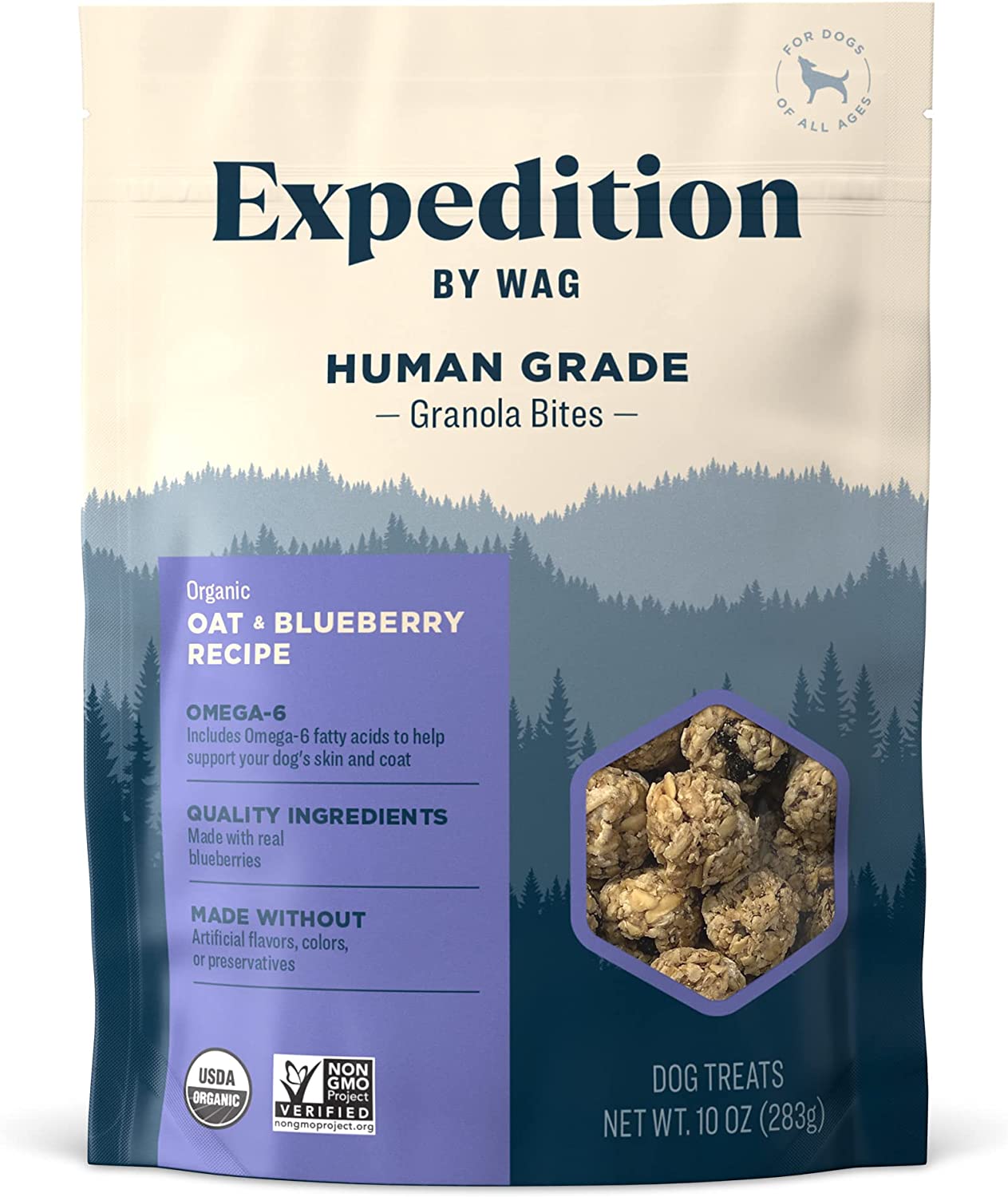 Wag Expedition Organic Granola Bites Dog Treats - 10 Oz