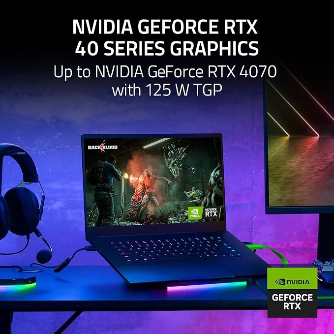 Razer Blade 15 Gaming Laptop: NVIDIA GeForce RTX 4070-13th Gen Intel 14-Core i7 CPU - 32 GB-2
