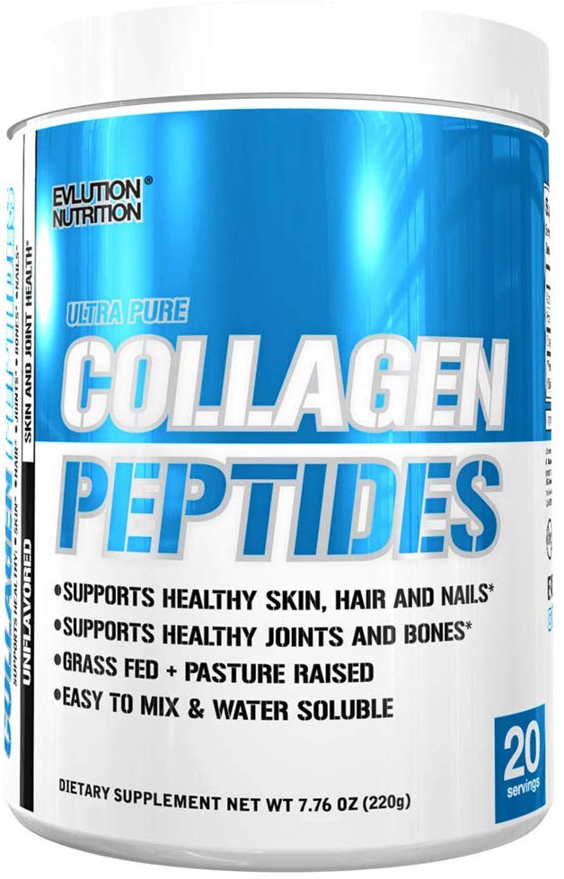 Evlution Nutrition Collagen Peptides Protein Powder, Premium Hydrolyzed Collagen to Support Healthy Skin, Hair, Bones, Joints, N