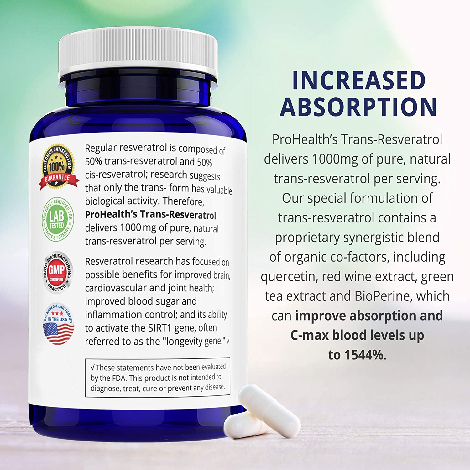 ProHealth Longevity 1000 mg Trans Resveratrol - 60 Tablet-4