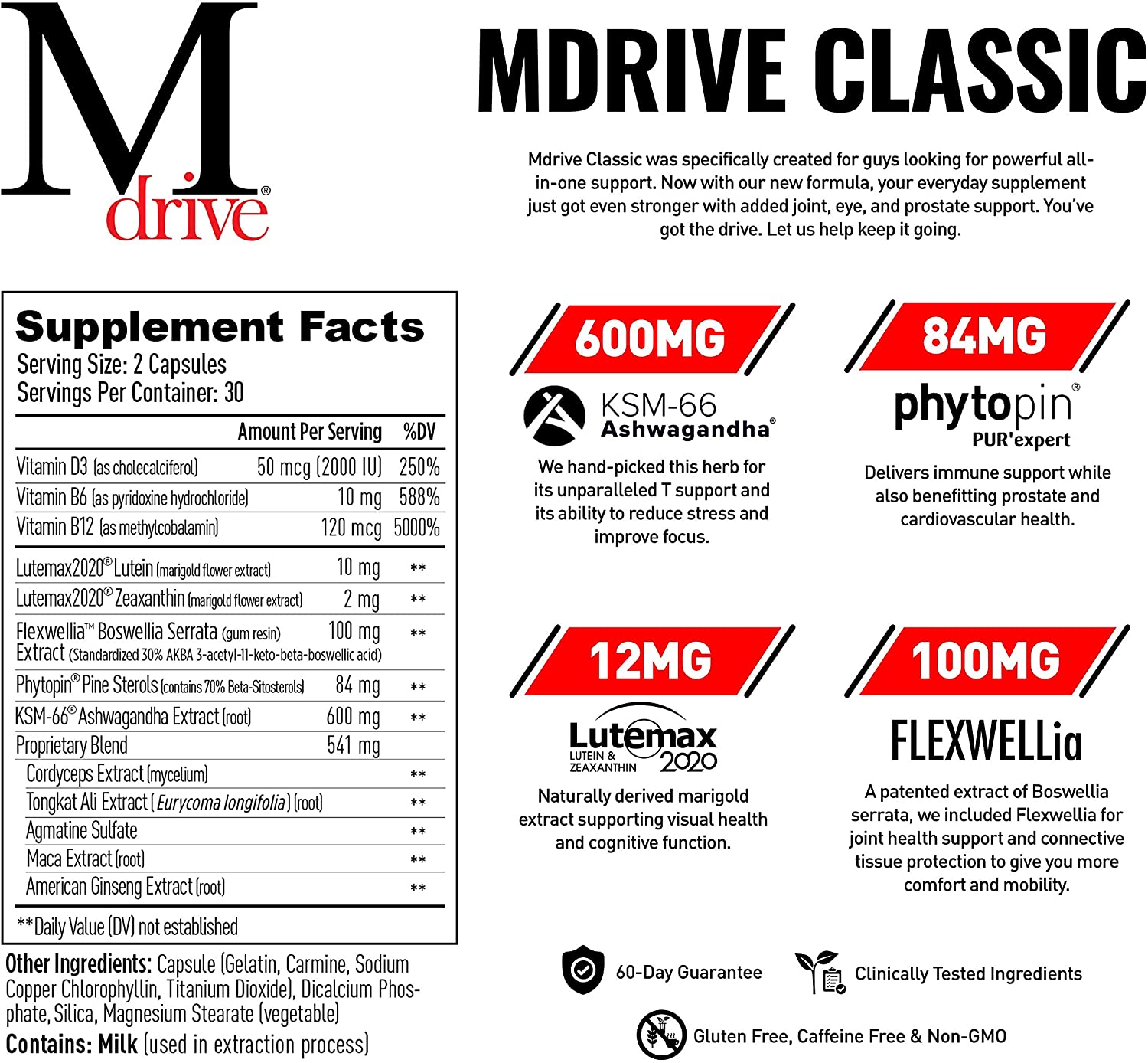 Mdrive Natural Testerone Support - 60 Tablet-1