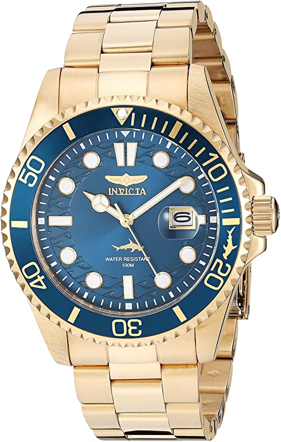 Invicta Men's Pro Diver Quartz Watch with Stainless Steel Strap Gold-1