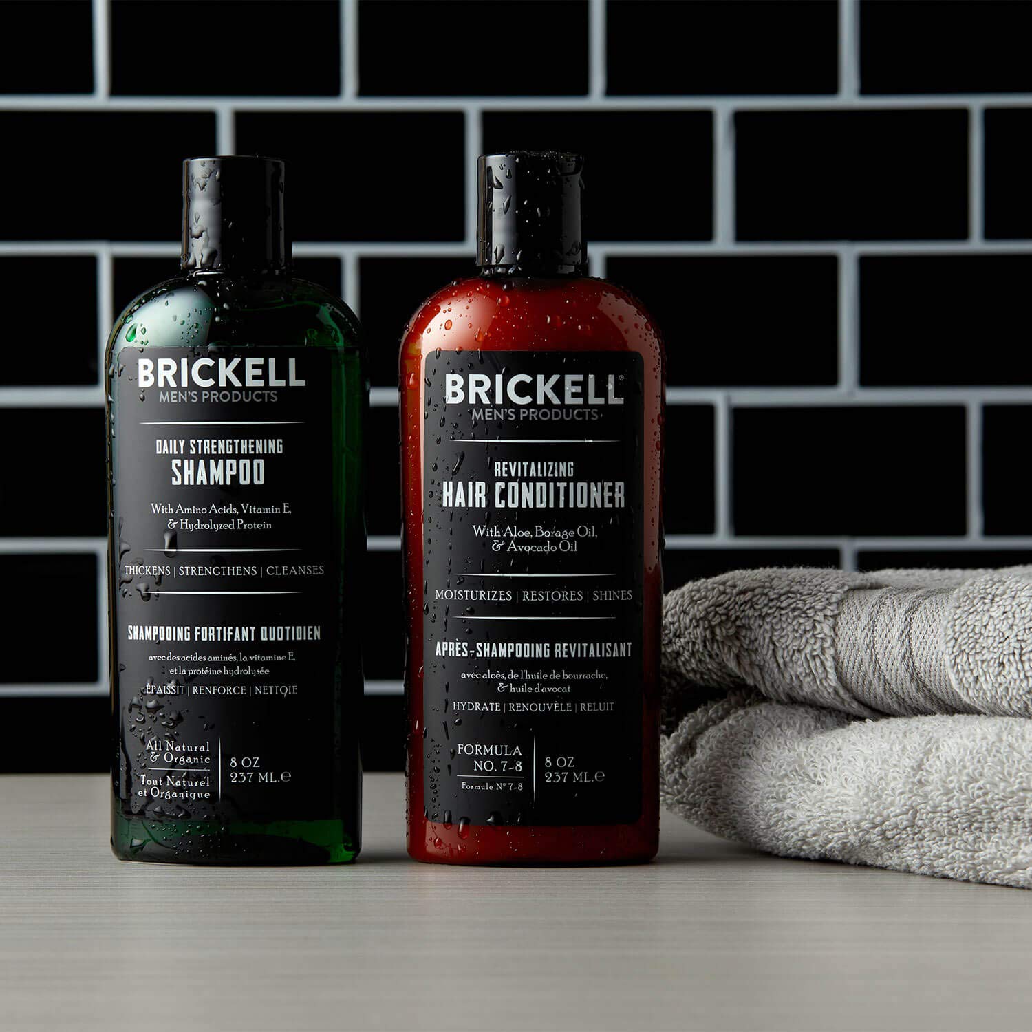 Brickell Shampoo and Conditioner Set For Men - 237 ml-1