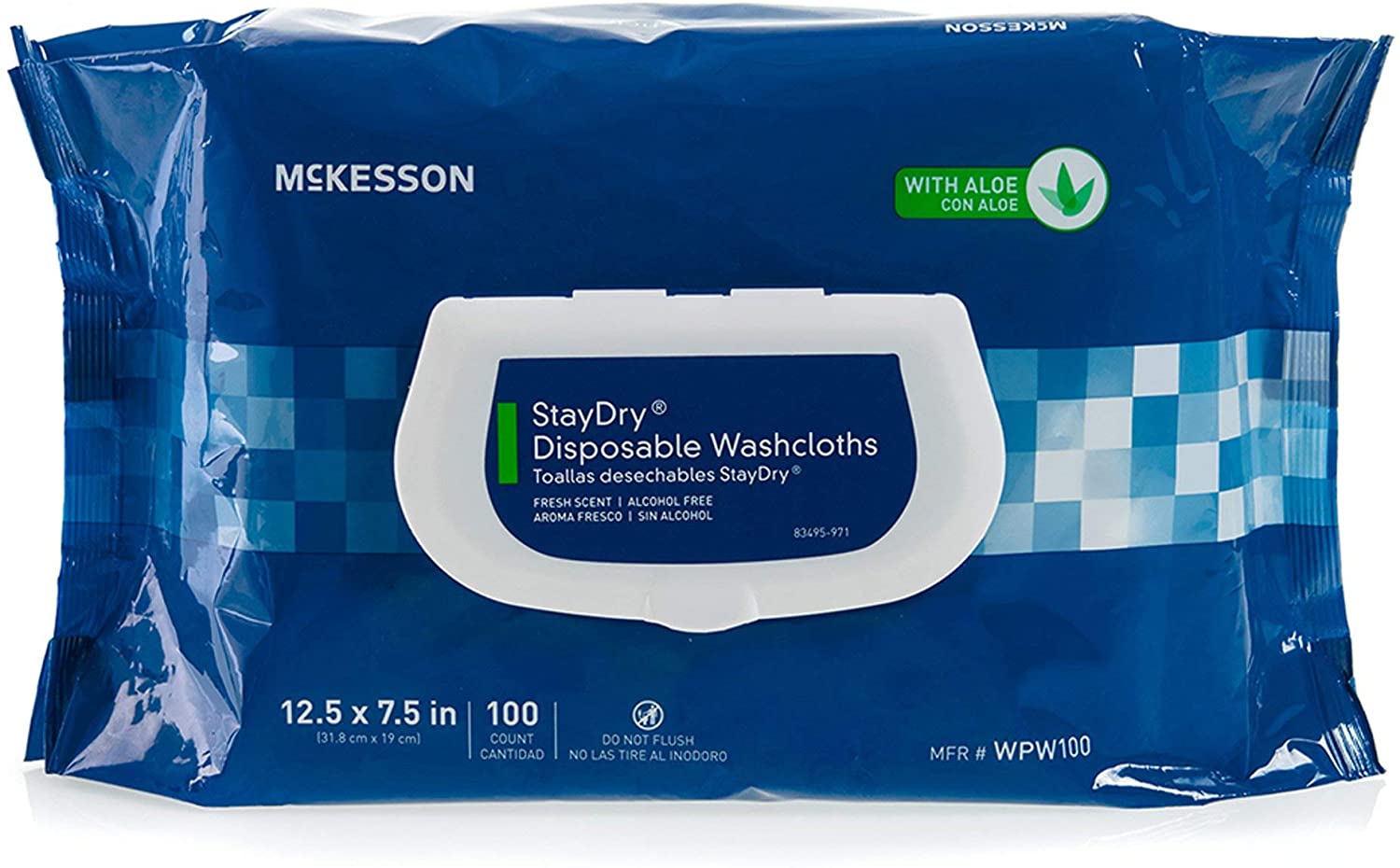 McKesson Stay Dry Disposable Washcloths - 6 Pack-0