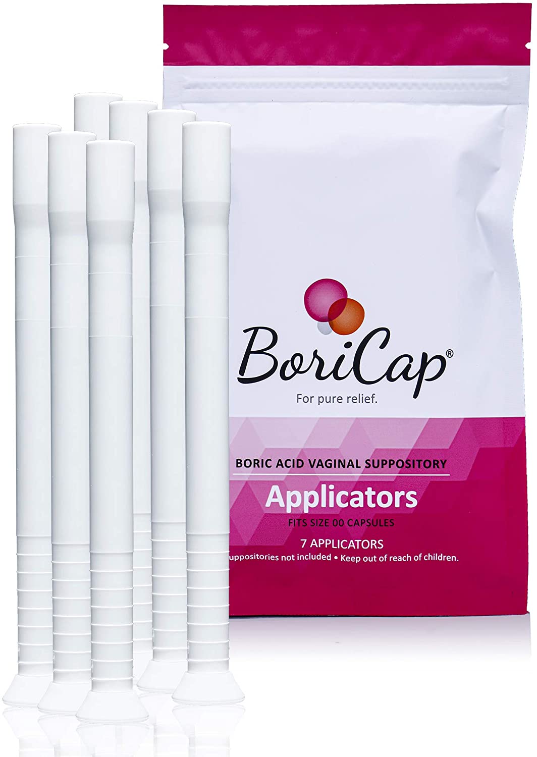 BoriCap Boric Acid Suppositories Applicators - 7 Adet