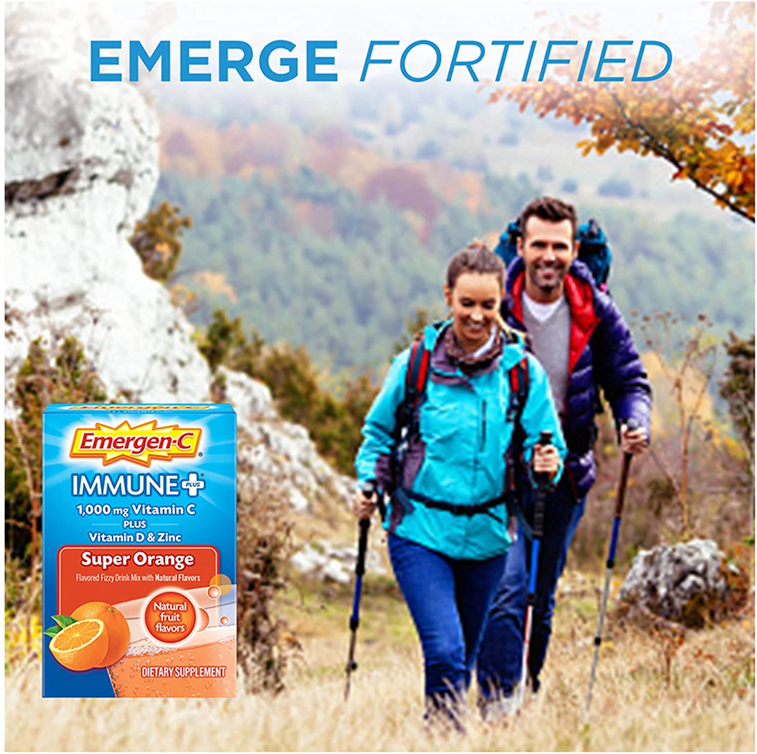 Emergen-C Immune 1000mg Vitamin C Powder Orange - 30 Paket-0