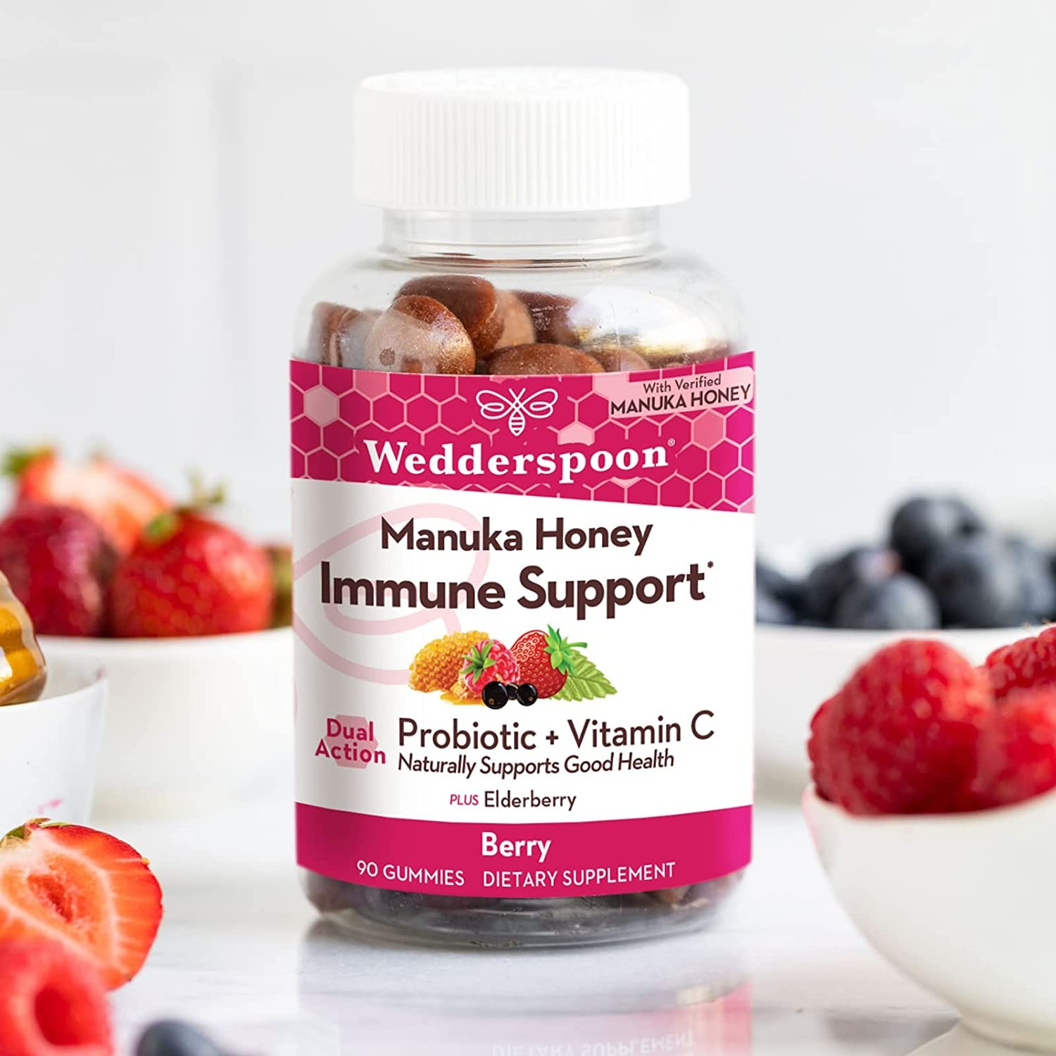 Wedderspoon Manuka Honey Immunity Gummies - 90 Count-1