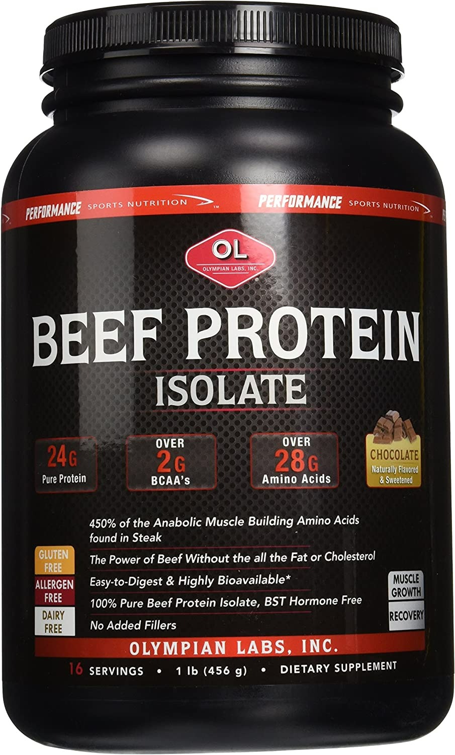 Olympian Labs Beef Protein Isolate - 16 Oz-0
