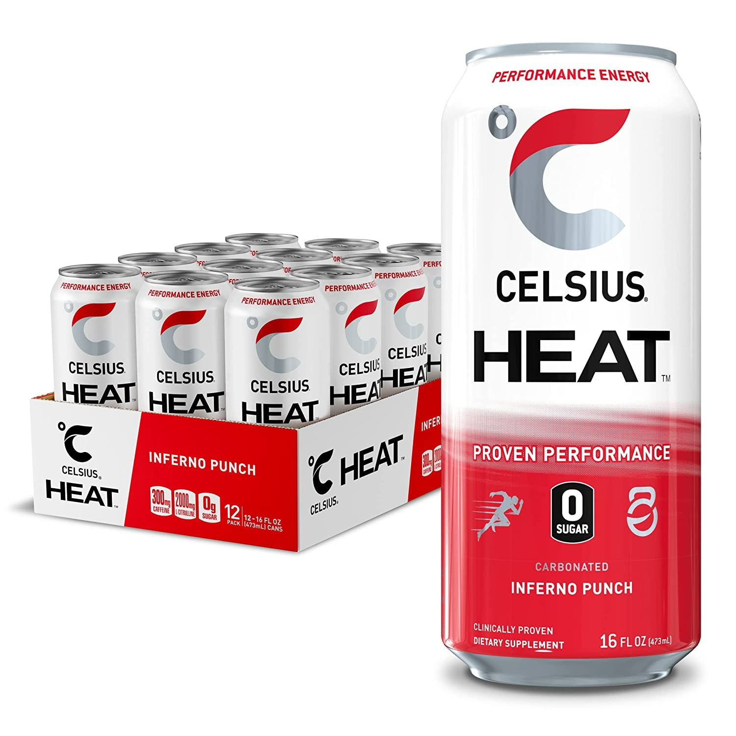 Celsius  Inferno Punch Performance Energy Drink 12 Pack - 473 ml-0
