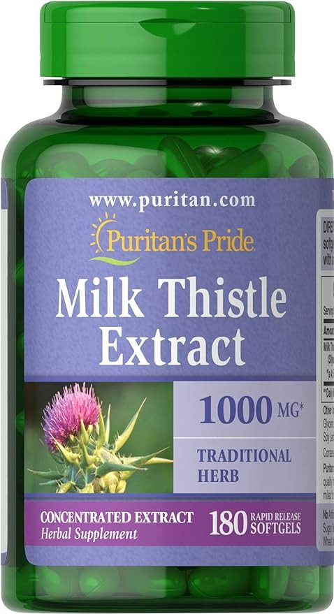 Puritan's Pride Milk Thistle 4:1 Extract 1000 Mg - 180 Adet