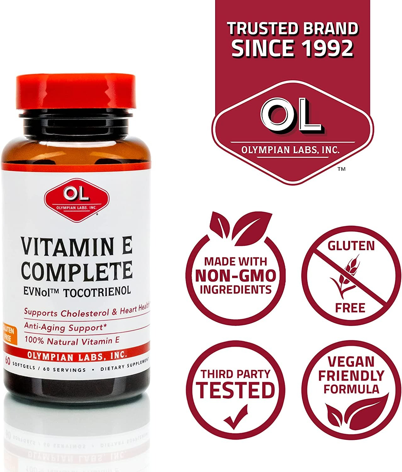Olympian Labs Vitamin E Complete Tocomin - 60 Adet-1