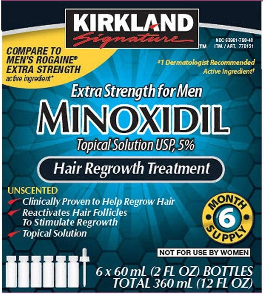 Kirkland Minoxidil 5% Topical Solution Extra Strength - 6 Aylık