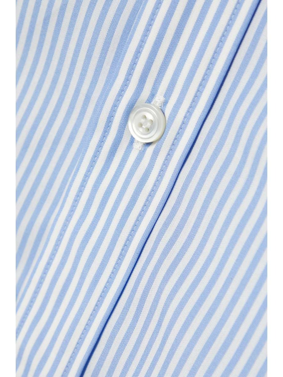 Charvet Striped Cotton-Poplin Shirt - Blue-1