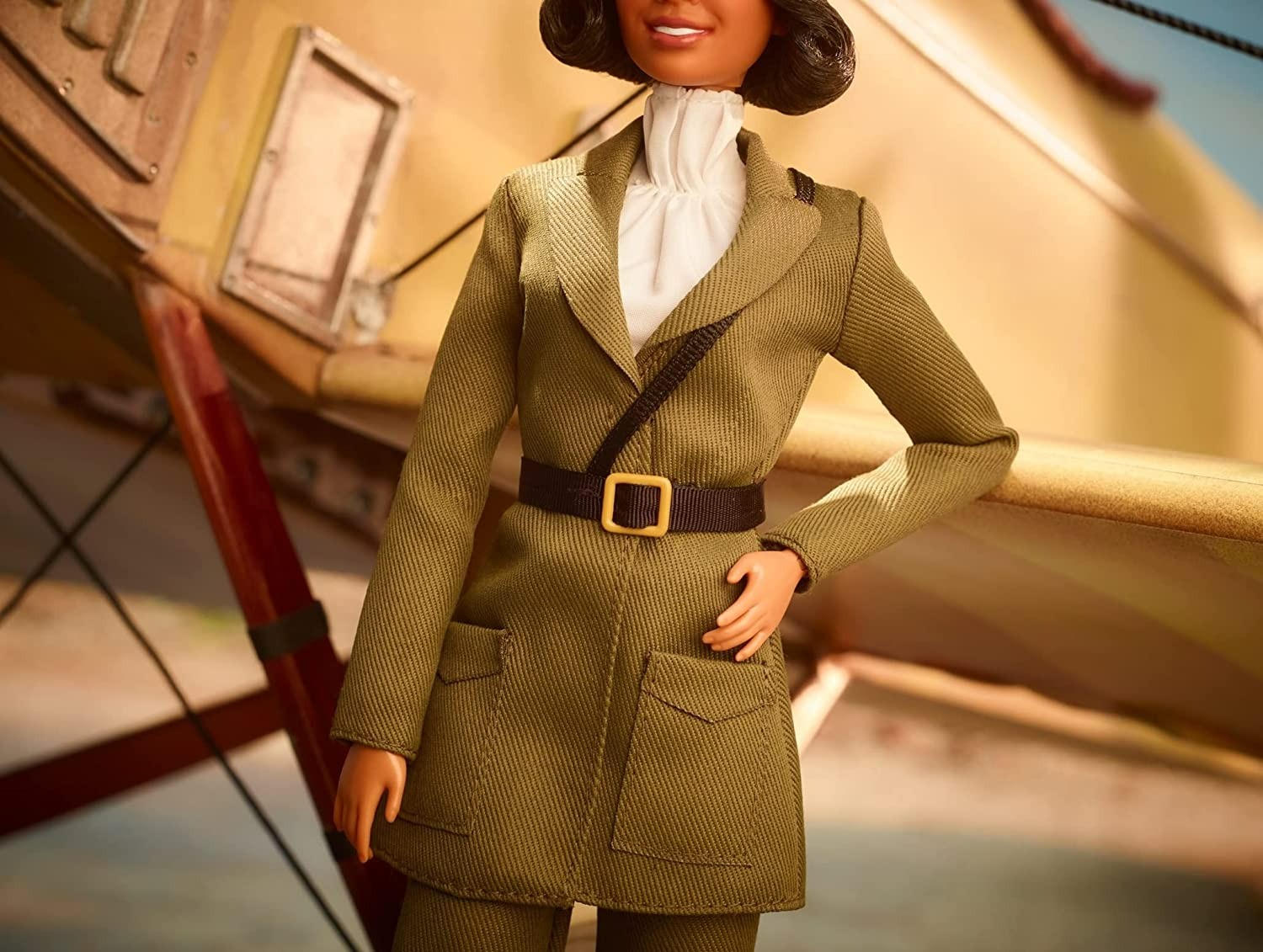 Barbie Inspiring Women Doll - Bessie Coleman Collectible Dressed in Aviator Suit-1