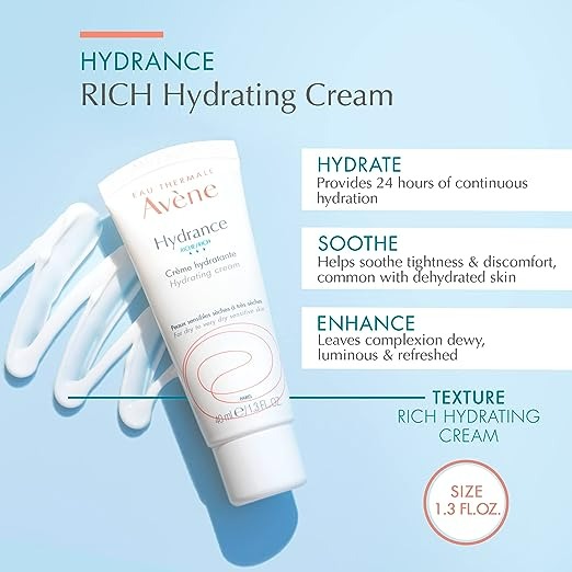 Eau Thermale Avene Hydrance RICH Hydrating Cream - 1.3 Fl Oz-1