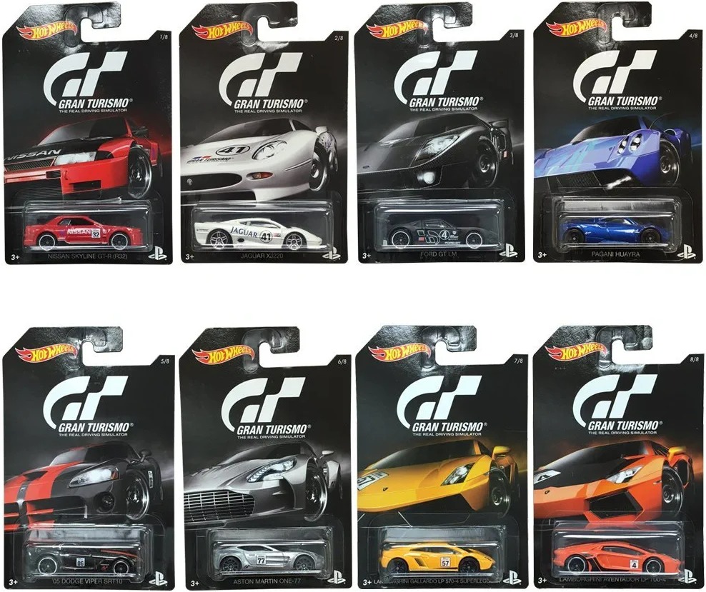 Hot Wheels 2016 Gran Turismo Bundle Set of 8 Die-Cast Vehicles