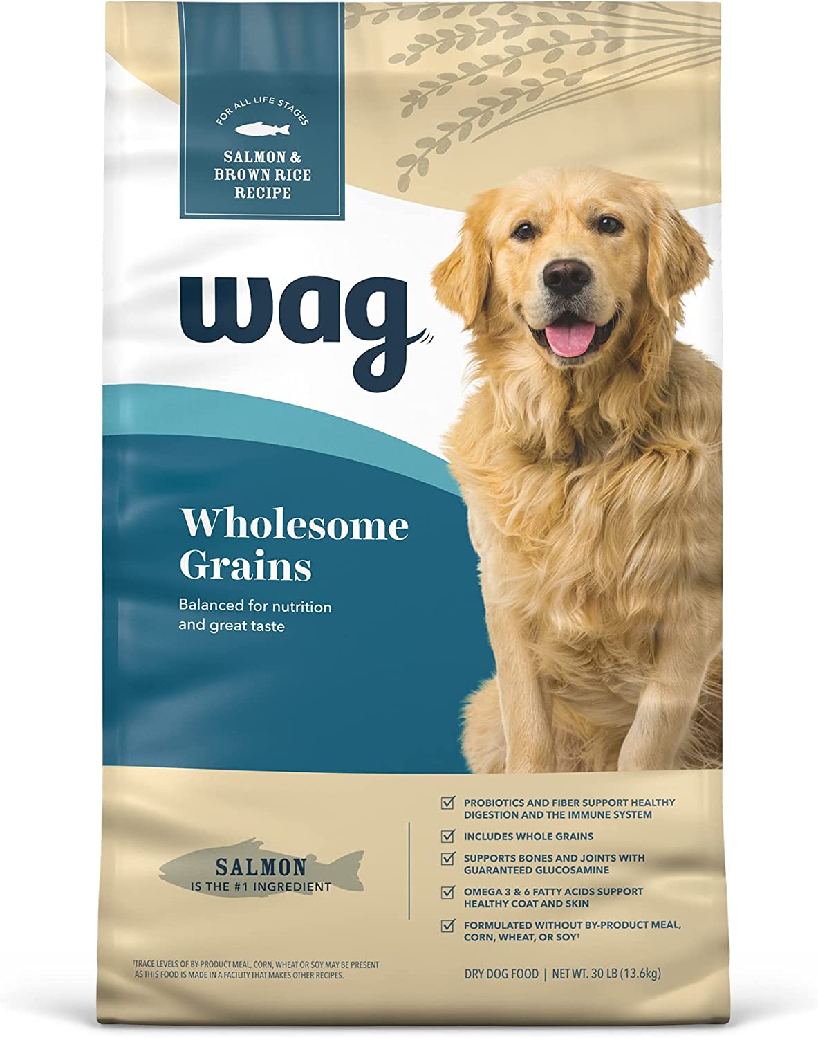 Wag Wholesome Grains Dry Dog Food - 30 Lbs