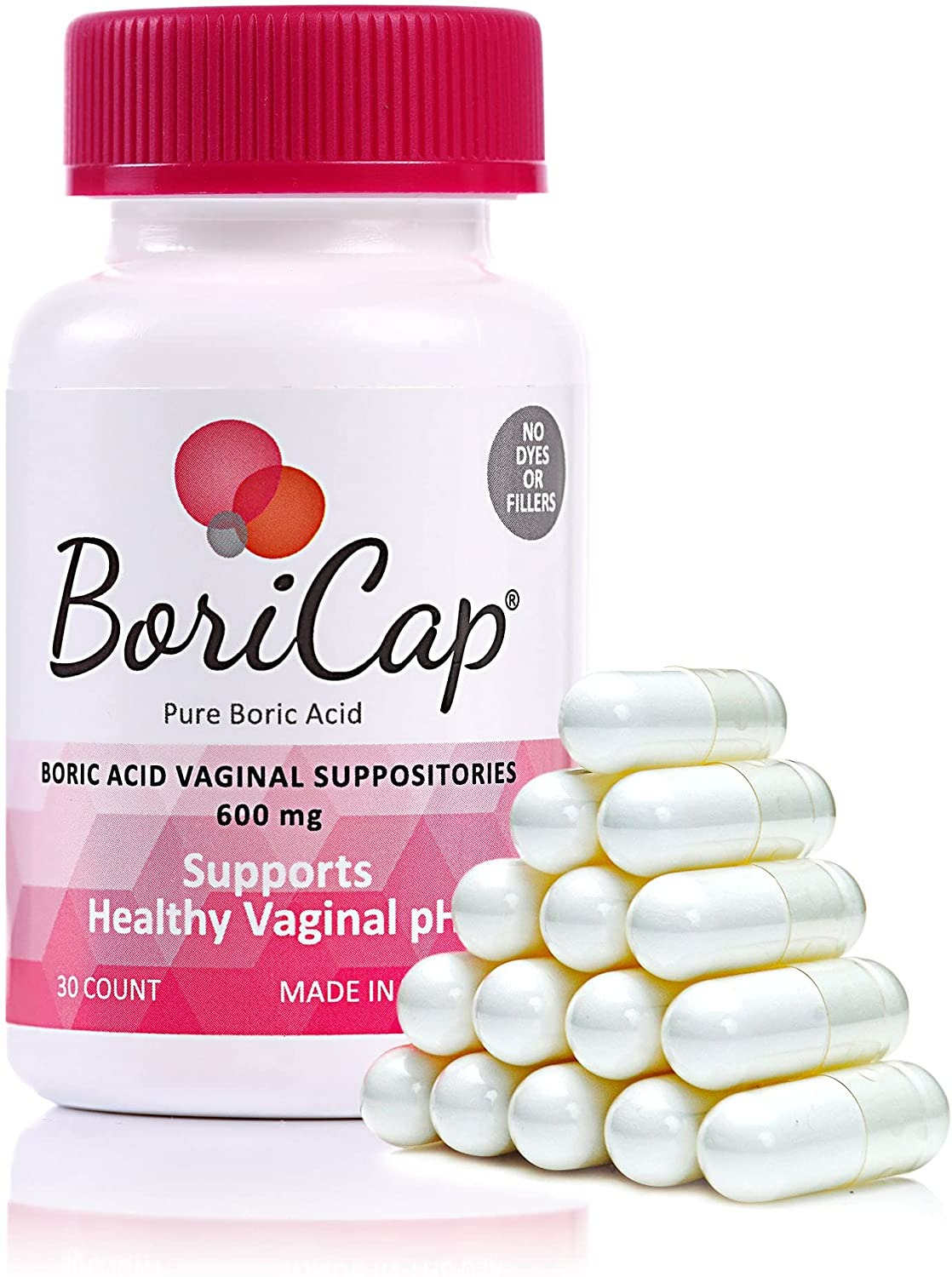 BoriCap Boric Acid Vaginal Suppositories - 30 Adet