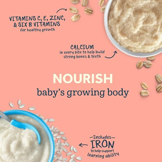 Gerber Baby Cereal 1st Foods  Grain & Grow Oatmeal - 8 Oz - &'lı Paket-1